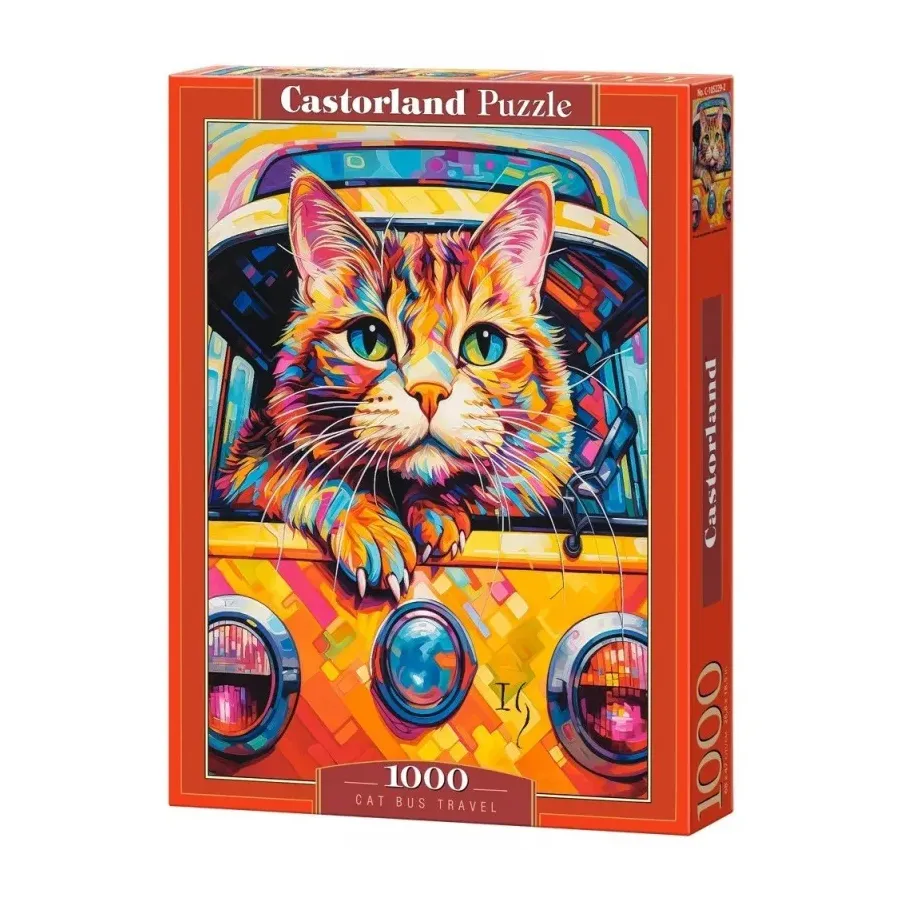 Puzzle 1000 elementów Cat Bus Travel