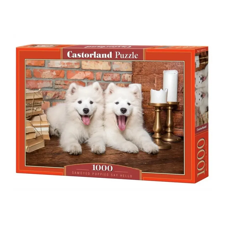 Puzzle 1000 elementów Szczeniaki Samoyed