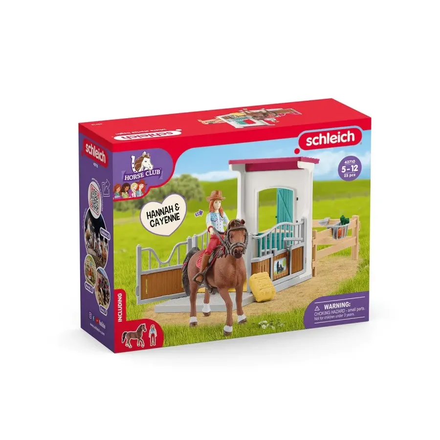 Zestaw figurek Boks dla konia Hannah & Cayenne