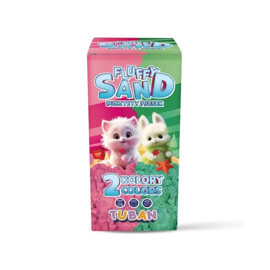 Piasek Fluffy - Zestaw różowy i zielony