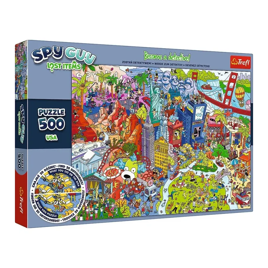 Puzzle 500 elementów Spy Guy Lost Items USA