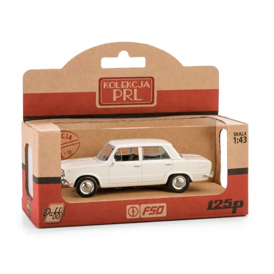 Pojazd PRL FIAT 125P - Biały