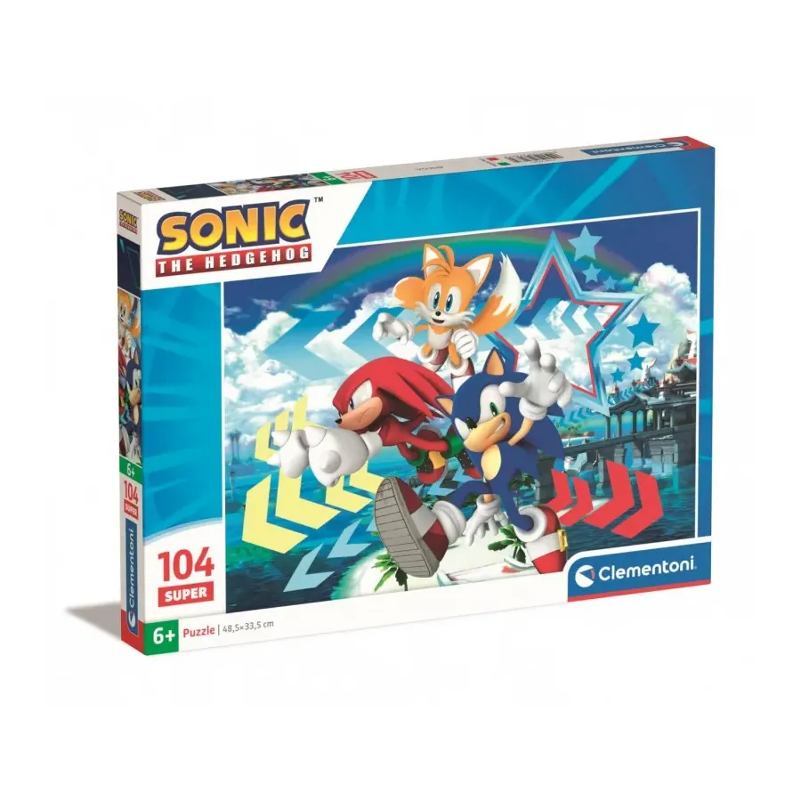Puzzle 104 elementy Sonic