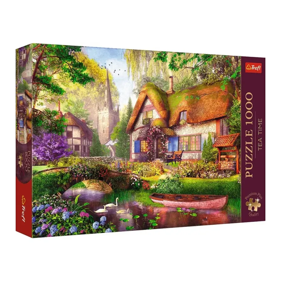 Puzzle 1000 elementów Premium Urocza chatka w lesie