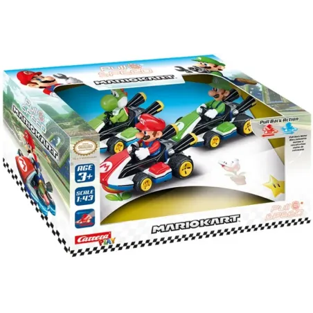Pojazdy Mario Kart pull back 3pack