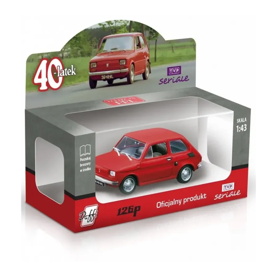 Pojazd PRL FIAT 126p Czterdziestolatek