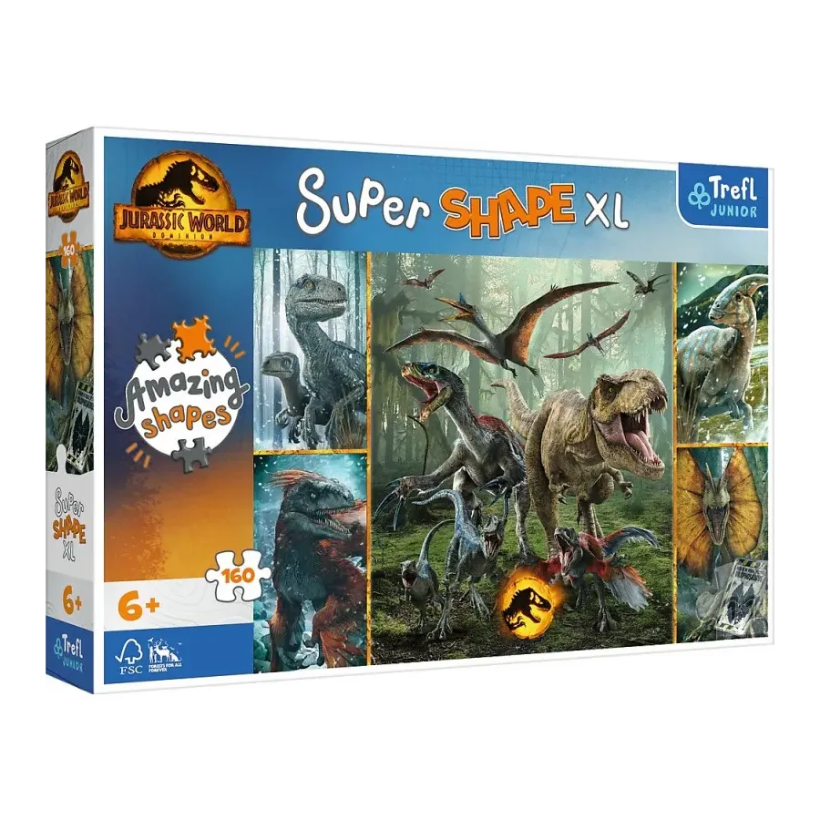 Puzzle 160 elementów XL Niezwykłe dinozaury Jurassic World
