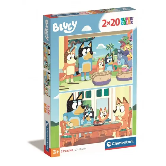 Puzzle 2x20 elementów Bluey