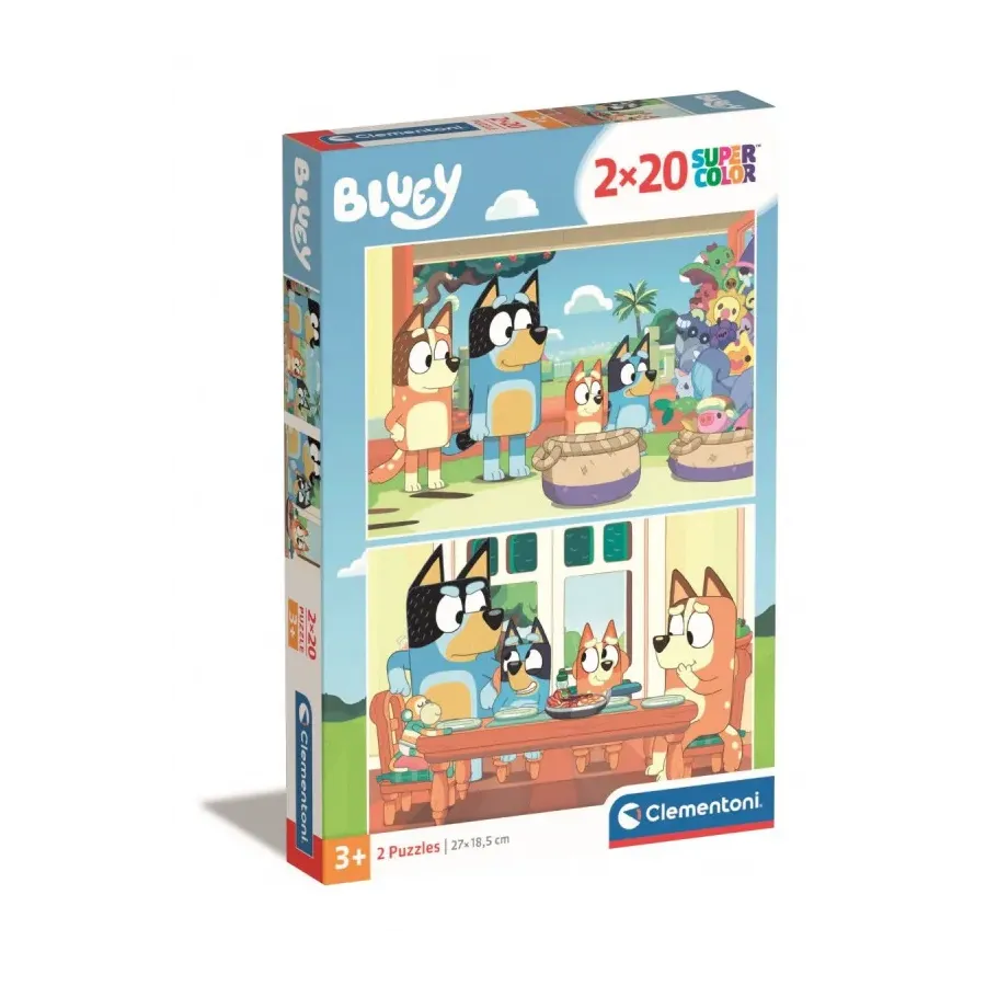 Puzzle 2x20 elementów Bluey