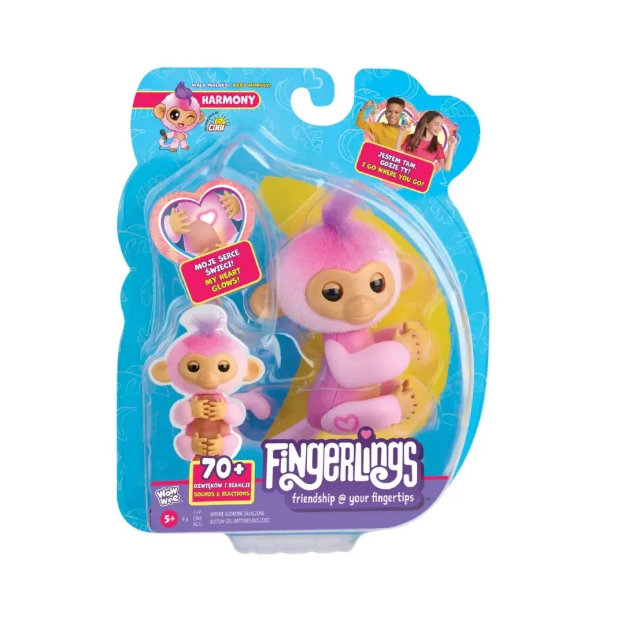 Figurka interaktywna Fingerlings Małpka Różowa Harmony