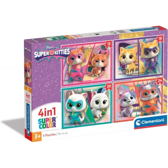 Puzzle 4w1 Super Kolor SuperKitties