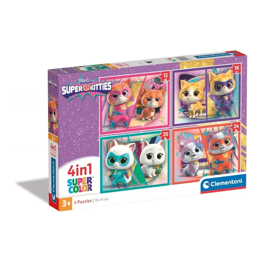 Puzzle 4w1 Super Kolor SuperKitties