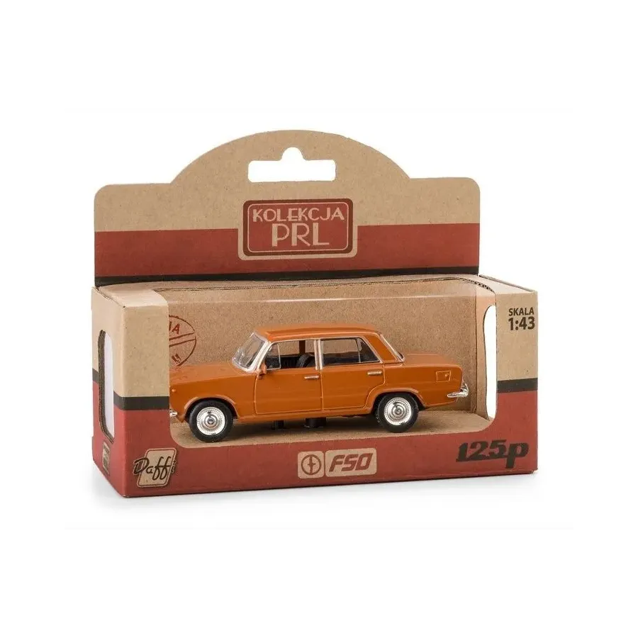 Pojazd PRL Fiat 125p Brązowy