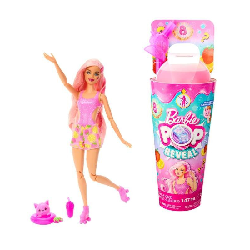 Lalka Barbie Pop Reveal Owocowy sok, różowa blondynka
