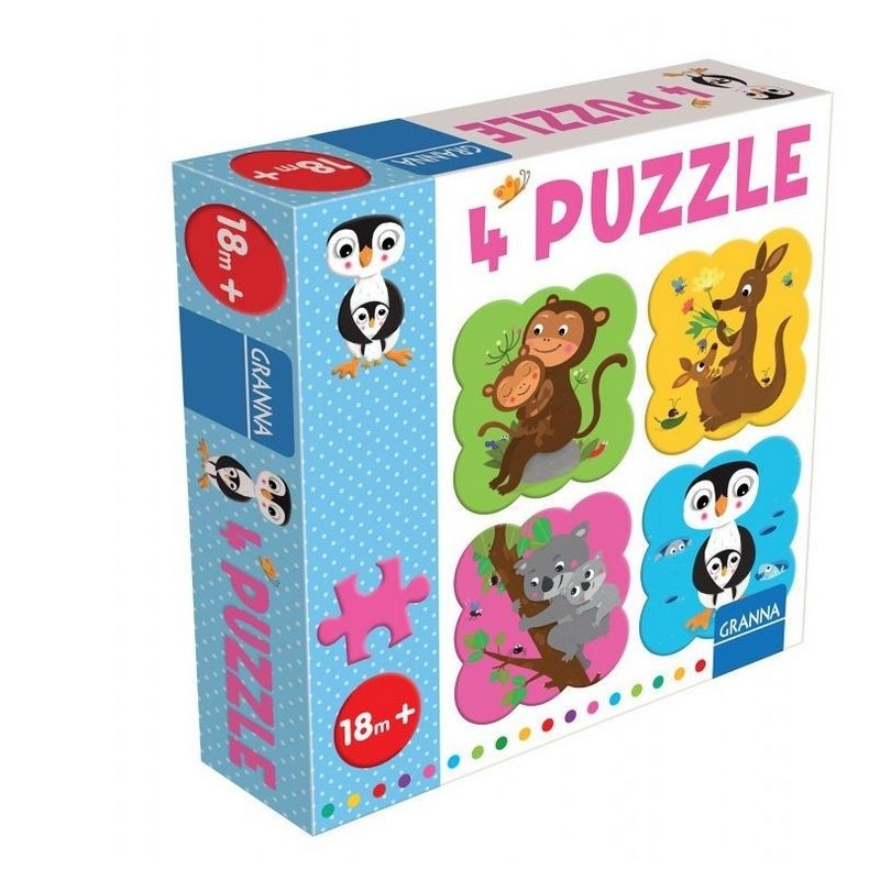 Puzzle z Pingwinem 4 puzle 4 elementy