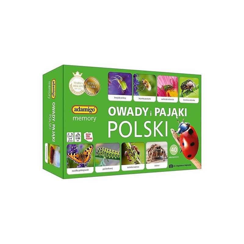 Gra Owady i pająki Polski memory