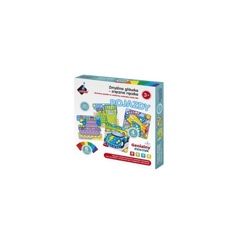 Wyklejanka Genialny Dzieciak Zręczna rączka - Pojazdy