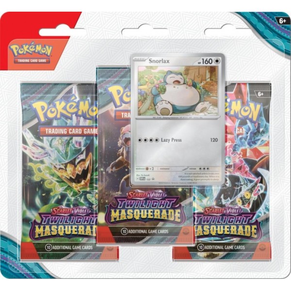 Karty Twilight Masquerade 3-Pak Blister Snorlax