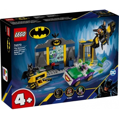 Klocki Super Heroes 76272 Jaskinia Batmana z Batmanem, Batgirl i Jokerem
