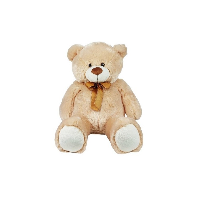 Maskotka Miś pluszowy z kokardką 70 cm beżowy