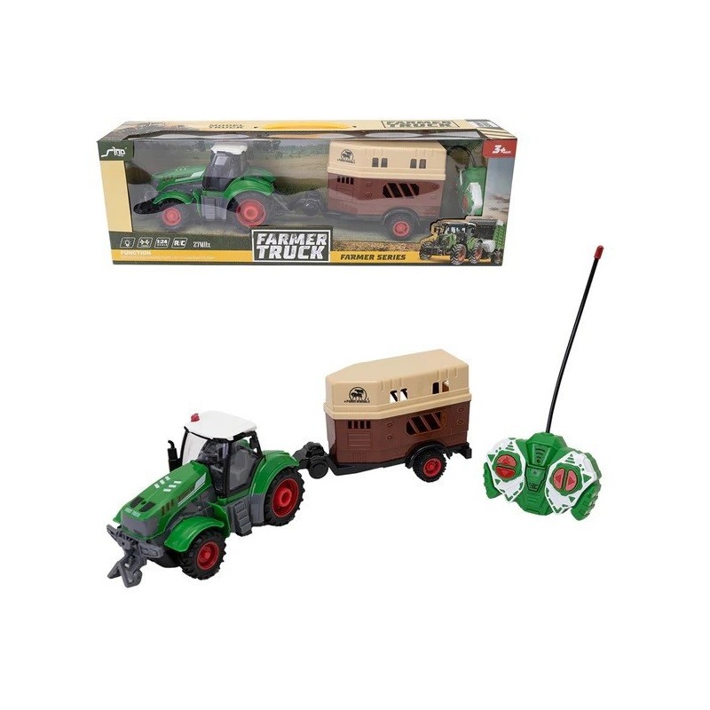 Traktor z przyczepą do przewożenia koni R/C