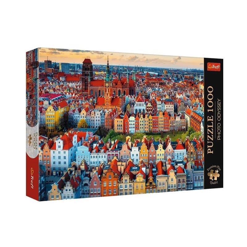 Puzzle 1000 elementów Premium Plus Quality Widok na Gdańsk, Polska