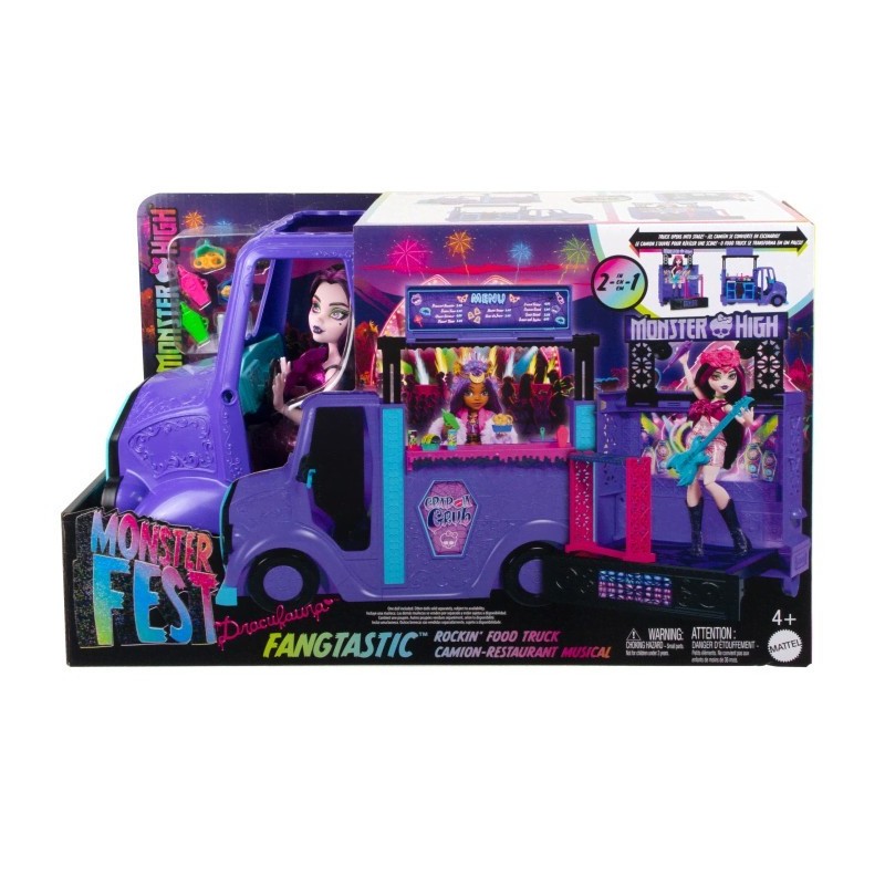 Zestaw z lalką Monster High Koncertowy Food Truck Draculaura