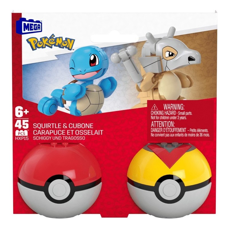 Klocki Mega Pokemon 45 elementów Squirtle i Cubone