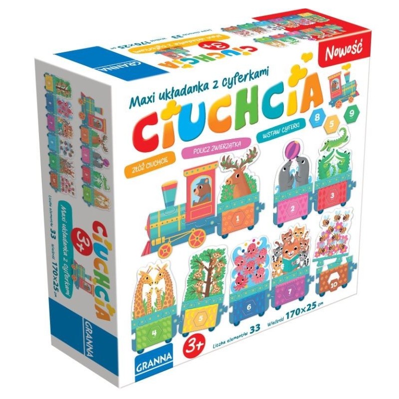 Puzzle Maxi układanka z dziurkami Ciuchcia