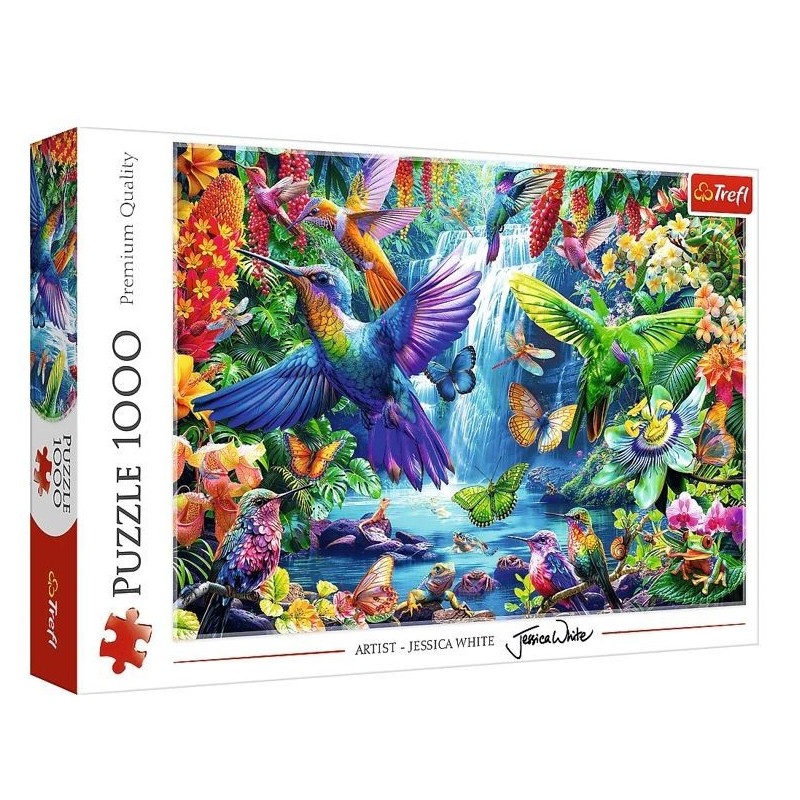 Puzzle 1000 elementów Kolibry w tropikach