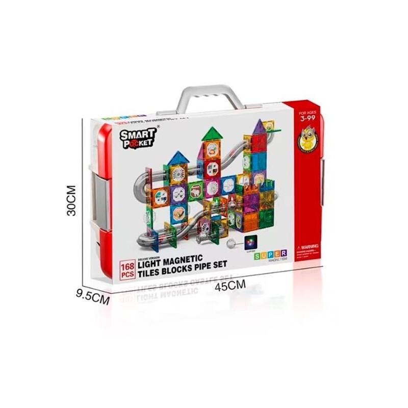 Klocki magnetyczne 168 elementów