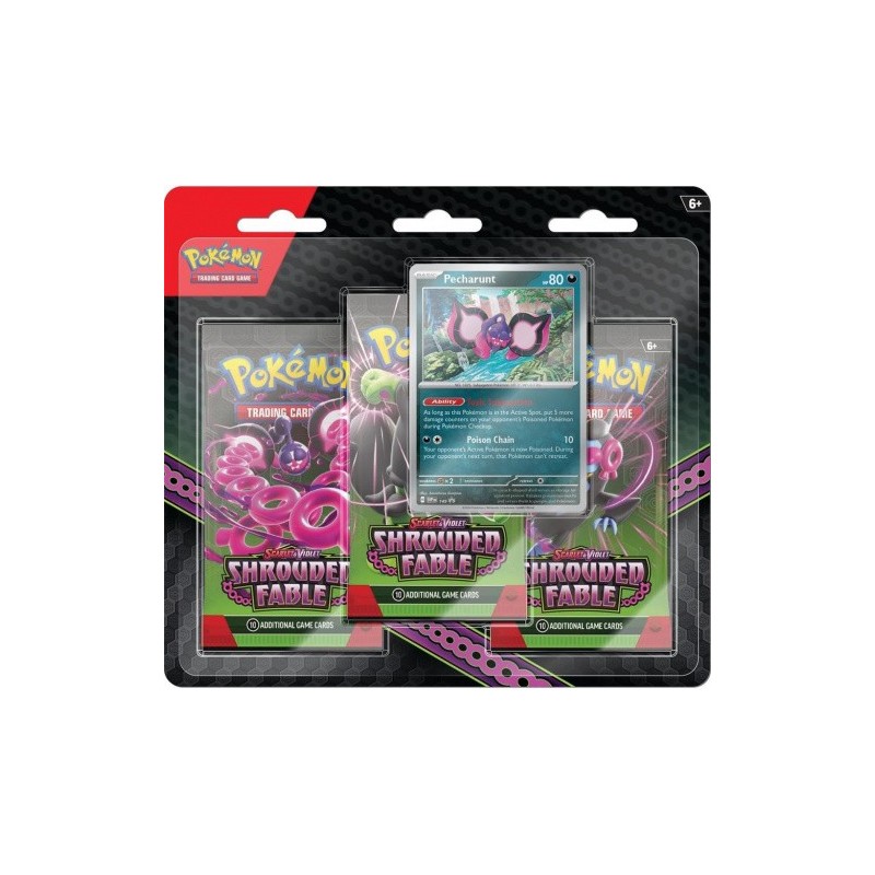 Pokémon TCG: Scarlet & Violet - Shrouded Fable 3-Pack Blister Pecharunt