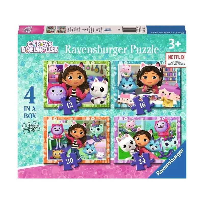 Puzzle 4w1 Koci Domek Gabi 12/16/20/24 elementy