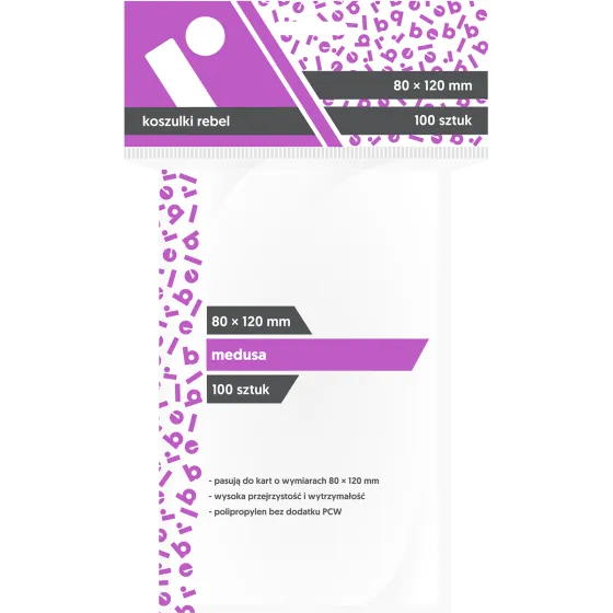 Koszulki na karty Rebel (80x120 mm) "Medusa", 100 sztuk
