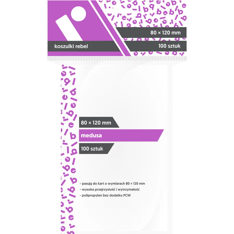Koszulki na karty Rebel (80x120 mm) "Medusa", 100 sztuk