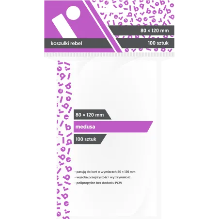 Koszulki na karty Rebel (80x120 mm) "Medusa", 100 sztuk