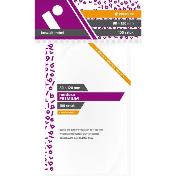 Koszulki na karty Rebel (80x120 mm) "Medusa Premium", 100 sztuk