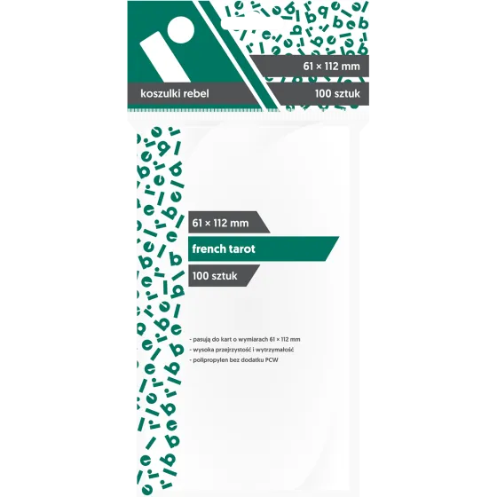 Koszulki na karty Rebel (61x112 mm) "French Tarot", 100 sztuk