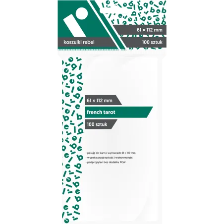 Koszulki na karty Rebel (61x112 mm) "French Tarot", 100 sztuk