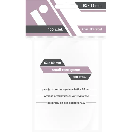 Koszulki na karty Rebel (59x86 mm) "Small Card Game" 100 sztuk
