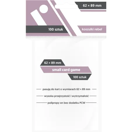 Koszulki na karty Rebel (59x86 mm) "Small Card Game" 100 sztuk