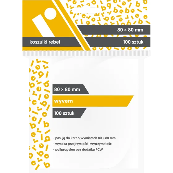Koszulki na karty Rebel (80x80 mm) "Wyvern", 100 sztuk