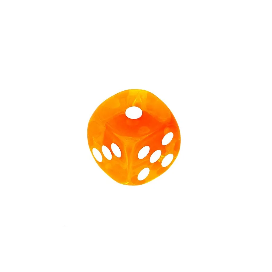 Kość REBEL kryształowa K6, 16mm Oczka Pomarańczowa
