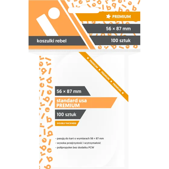 Koszulki na karty Rebel (56x87 mm) "Standard USA Premium", 100 sztuk
