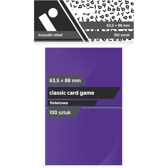 Koszulki na karty Rebel (63,5x88 mm) "Classic Card Game", 100 sztuk, Fioletowe