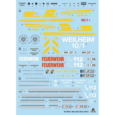 Italeri 3663 1:35 Mercedes Benz G230 Feuerwehr