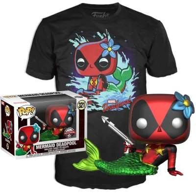 Figurka Funko POP + koszulka Marvel Deadpool Mermaid Exclusive rozmiar XL