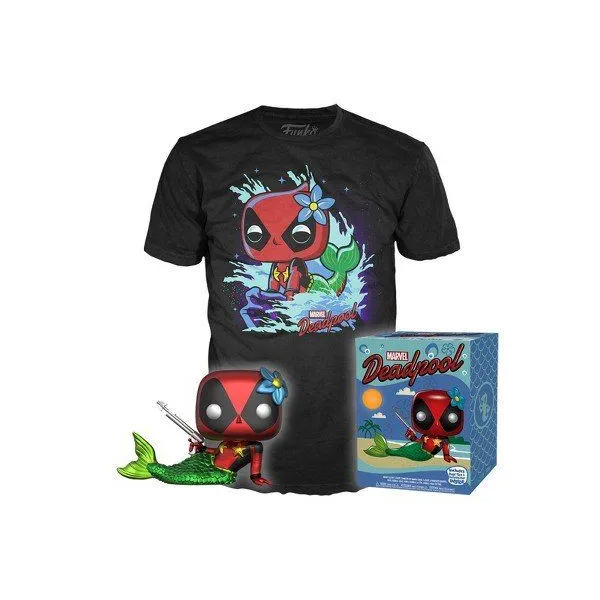 Figurka Funko POP + koszulka Marvel Deadpool Mermaid Exclusive rozmiar XL