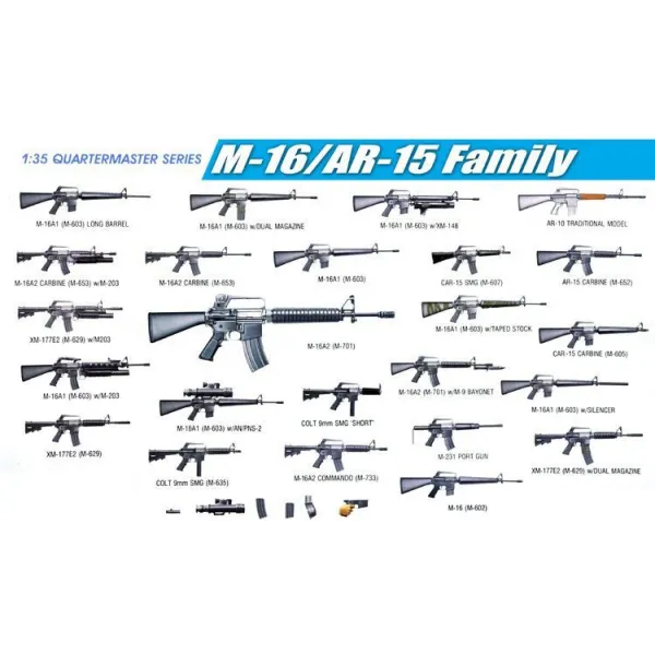 Dragon 3801 1:35 M-16/AR-15 Family
