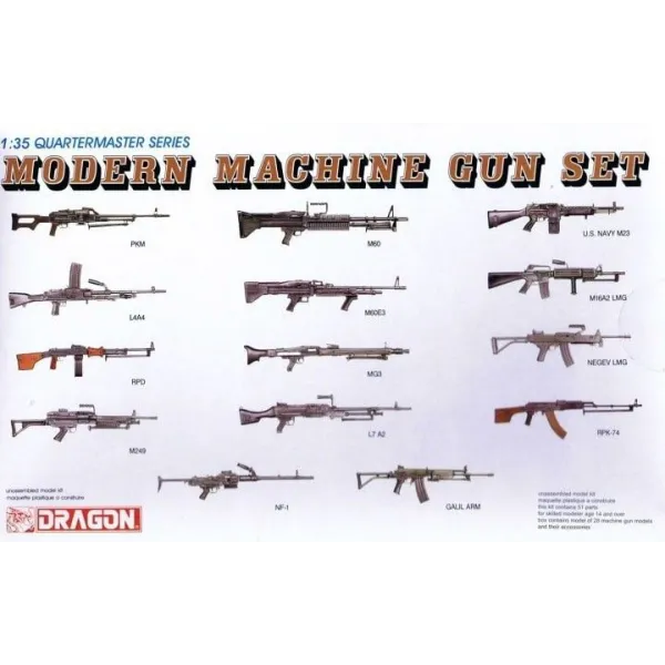 Dragon 3806 1:35 Modern Machine Gun Set